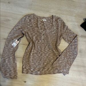 Brandy Melville Brown Long Sleeve Top